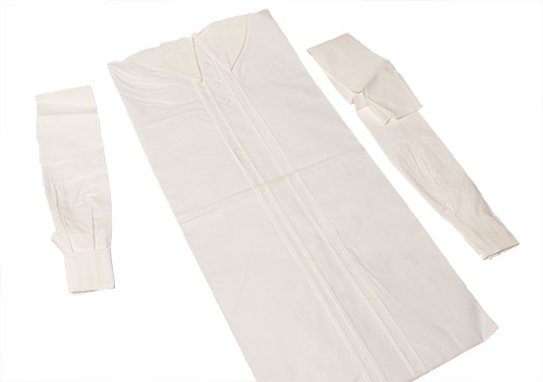 Svøbningsskjorte XL. økologisk bomuld. løse ærmer