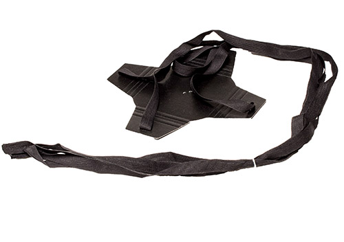 Sänkplatta med svart band för urna