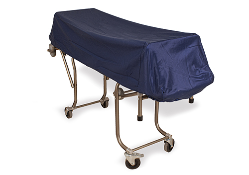 Båreoverdækning blå nylon, til bårevogn.