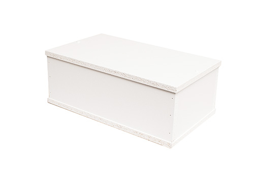 Ask 35*20*15 cm, Spånskiva vit